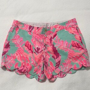 Lilly Pulitzer Pink and Green High Waist Shorts